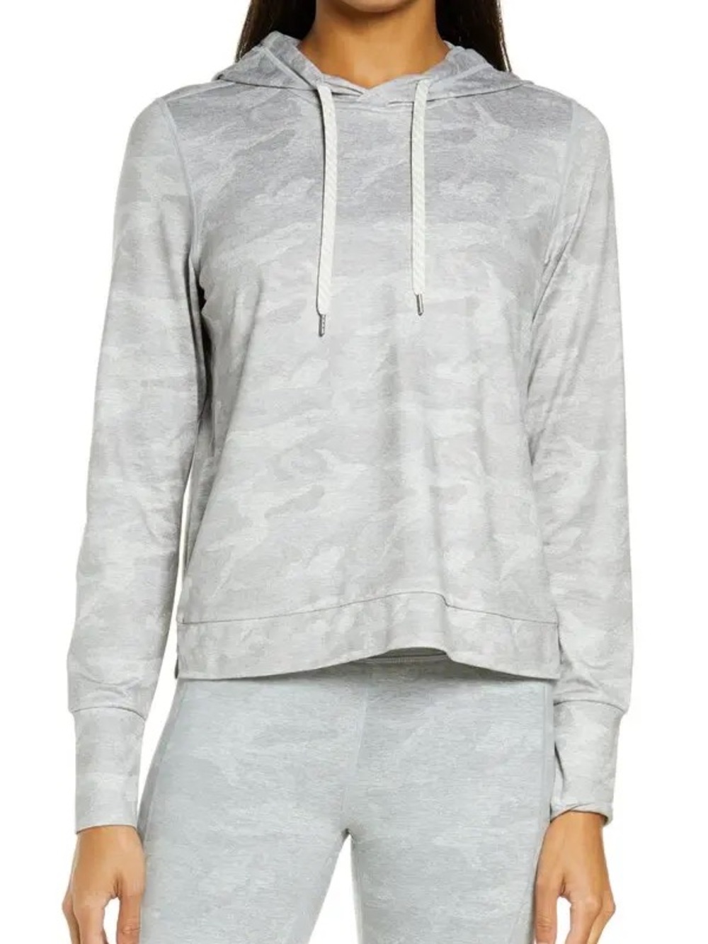 Vuori Drawstring Camo Gray Hoodie